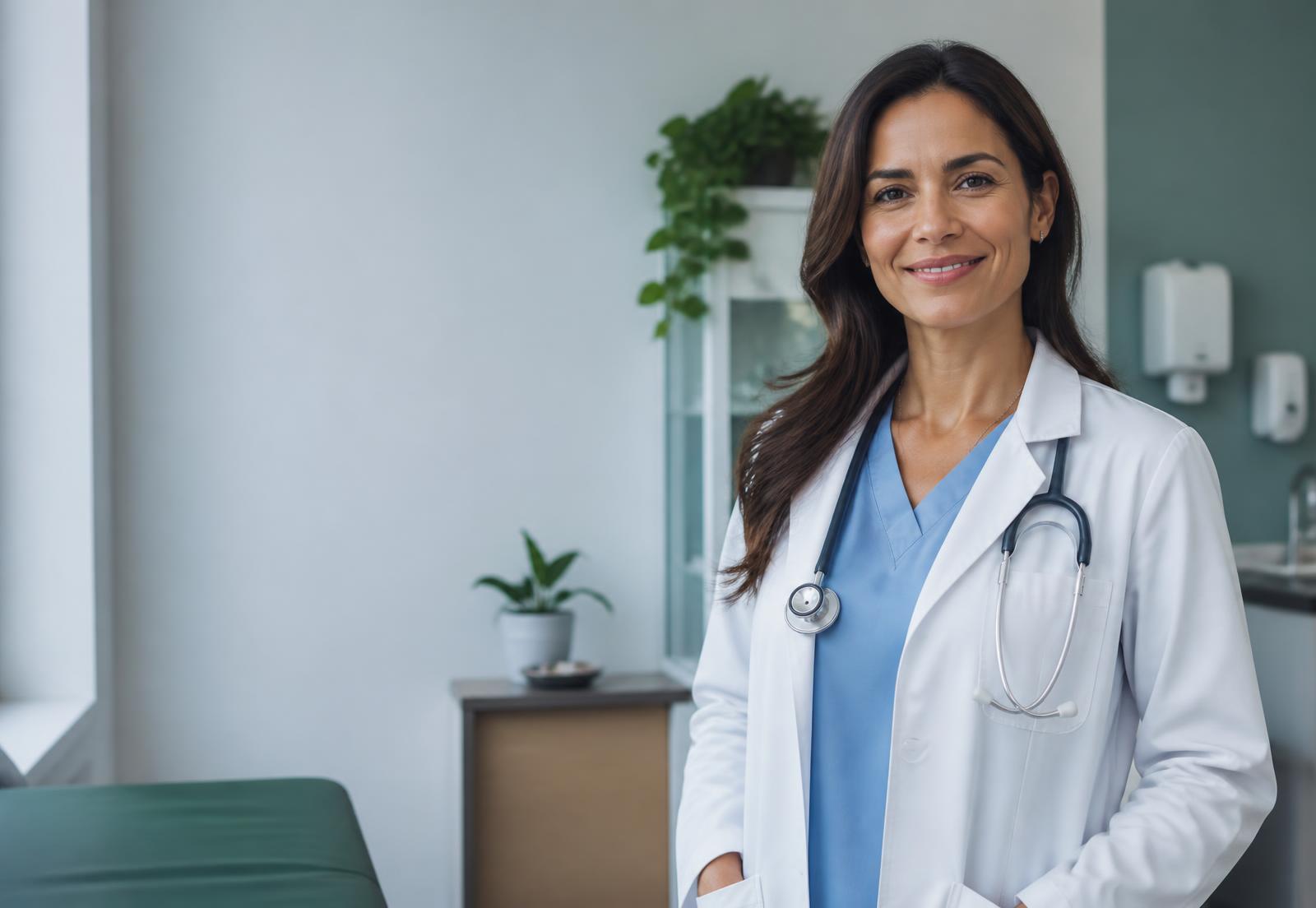 Médica da NeedMed em uma clínica